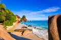 Tropical beach Source D'Argent at Seychelles