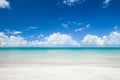 Tropical beach at summer sunny day. Royalty Free Stock Photo