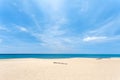 Tropical beach, with sunny sky Royalty Free Stock Photo