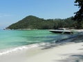 Tropical beach, traditional long tail boats, Gulf of Thailand, Thailand Royalty Free Stock Photo