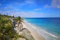Tropical beach in Tulum, Mexico Royalty Free Stock Photo