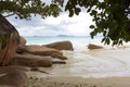 Tropical beach view at Anse Lazio, Seychelles Royalty Free Stock Photo