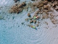 Tropical beach of Voulisma beach, Istron, Crete, Greece, couple on vacation in Greece