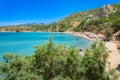 Tropical beach of Voulisma beach, Istron, Crete, Greece Royalty Free Stock Photo