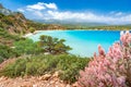 Tropical beach of Voulisma, Istron, Crete, Greece. Royalty Free Stock Photo