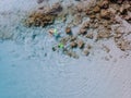 Tropical beach of Voulisma beach, Istron, Crete, Greece, couple on vacation in Greece