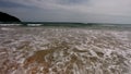 Tropical beach - waves and sand, steadicam