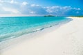 Tropical beach with white sand, Maldives Royalty Free Stock Photo