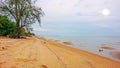 Tropical beach wih sea and sky in morning Thailand.Beautiful beach Royalty Free Stock Photo