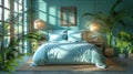 Tropical Bedroom Interior Design Royalty Free Stock Photo