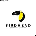 Tropical bird logo. Abstract toucan Royalty Free Stock Photo