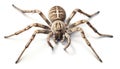 Tropical Bird Spider (Tarantula) Isolated on a White Background - Generative Ai