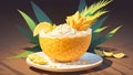 Tropical Bliss A Playful Pineapple Vector Art.AI Generated Royalty Free Stock Photo