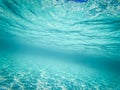 tropical blue ocean underwater background - luxury nature pattern Royalty Free Stock Photo