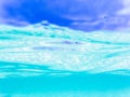 tropical blue ocean underwater background - luxury nature pattern Royalty Free Stock Photo