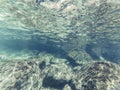 tropical blue ocean underwater background - luxury nature pattern Royalty Free Stock Photo