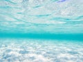 tropical blue ocean underwater background - luxury nature pattern Royalty Free Stock Photo