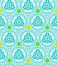 Tropical blue pattern in hipster style