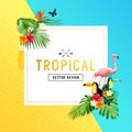 Tropical Border Design Royalty Free Stock Photo