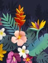 Tropical botanic paper craft handmade collection