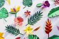 Tropical botanic paper craft handmade collection