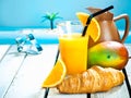 Tropical breakfast still life