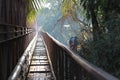A tropical bridge in Laos Royalty Free Stock Photo