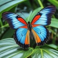 The tropical butterfly dazzles with its ultra colours, enormous wingspan and exotic beauty.