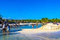 Tropical caribbean beach cenote Punta Esmeralda Playa del Carmen Mexico