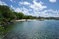 Tropical Caribbean Beach on Pigeon Island, Saint Lucia Royalty Free Stock Photo