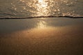 Tropical climate beach sand wave in sunrise Royalty Free Stock Photo