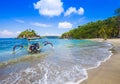 Tropical coastline of Nusa Penida island. Royalty Free Stock Photo