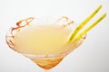Tropical cocktail drink with caramel and pear Royalty Free Stock Photo