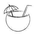 Tropical cocktail icon image Royalty Free Stock Photo