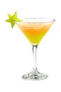 Tropical cocktail with starfruit Royalty Free Stock Photo