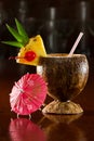 Tropical coconut drink Royalty Free Stock Photo