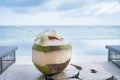 Tropical coconut drink Royalty Free Stock Photo