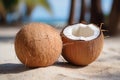 Tropical coconuts - AI Generated Royalty Free Stock Photo