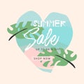 Tropical collage sale banner