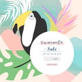 Tropical collage sale banner