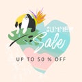 Tropical collage sale banner