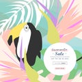 Tropical collage sale banner