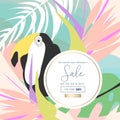 Tropical collage sale banner