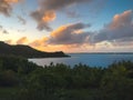 Tropical colorful sunset, sea lagoon island bay Royalty Free Stock Photo