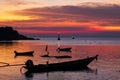 Tropical colorful twilight over the sea