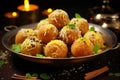 Tropical crunch Tangy, crispy kacha aam ke ladoo, a tropical treat