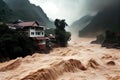 tropical cyclone with intense rainfall, causing flash floods and landslides