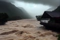 tropical cyclone with intense rainfall, causing flash floods and landslides