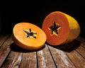 Tropical Delight: A Close-Up of a Juicy Papaya