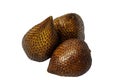 Tropical delight of Snake Fruit isolated on white background with clipping path